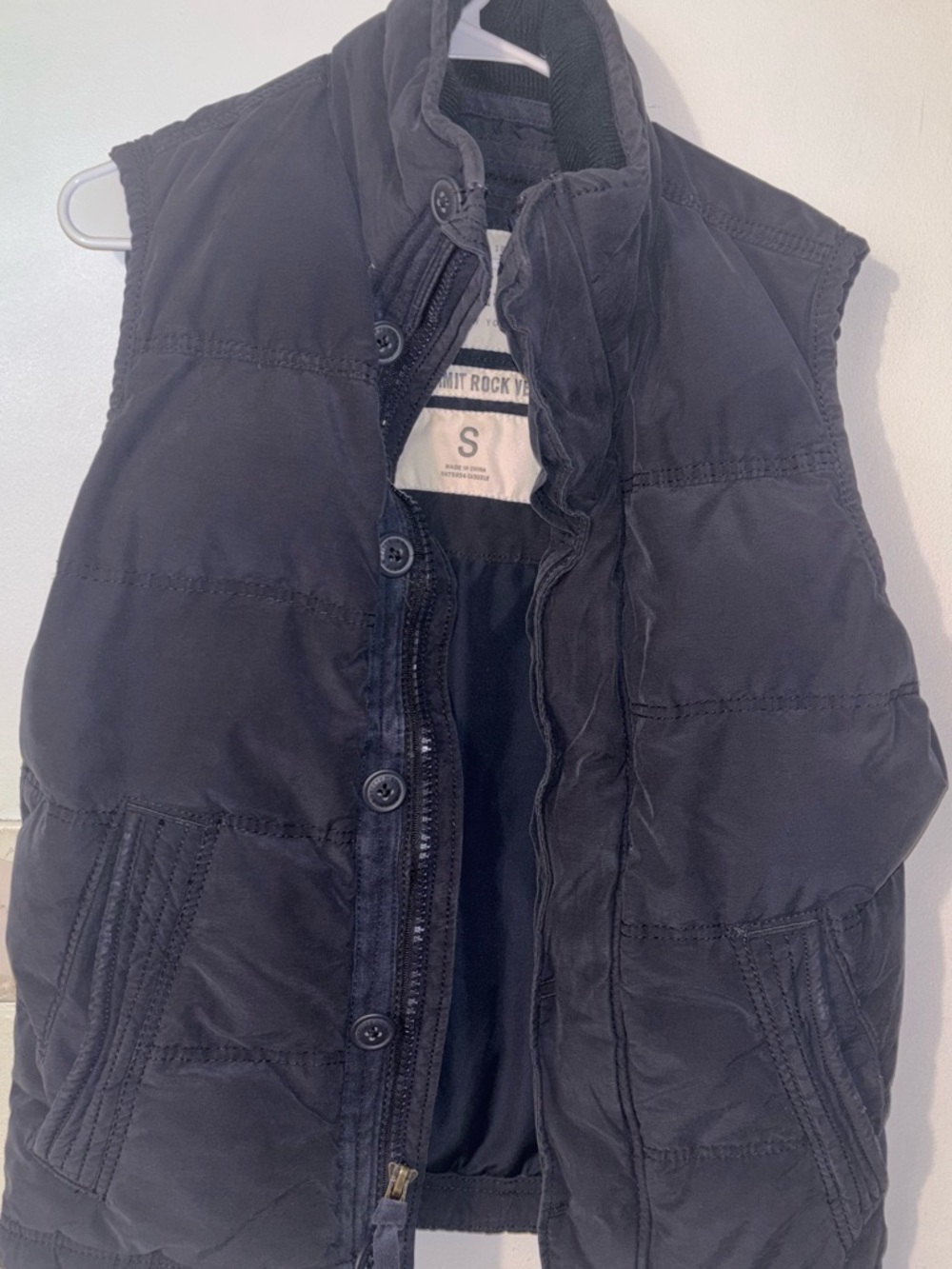 Abercrombie & Fitch Navy Blue Summit Rock Vest